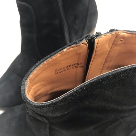 J. Crew Quinn suede ankle booties Black 6.5 - Picture 3 of 7